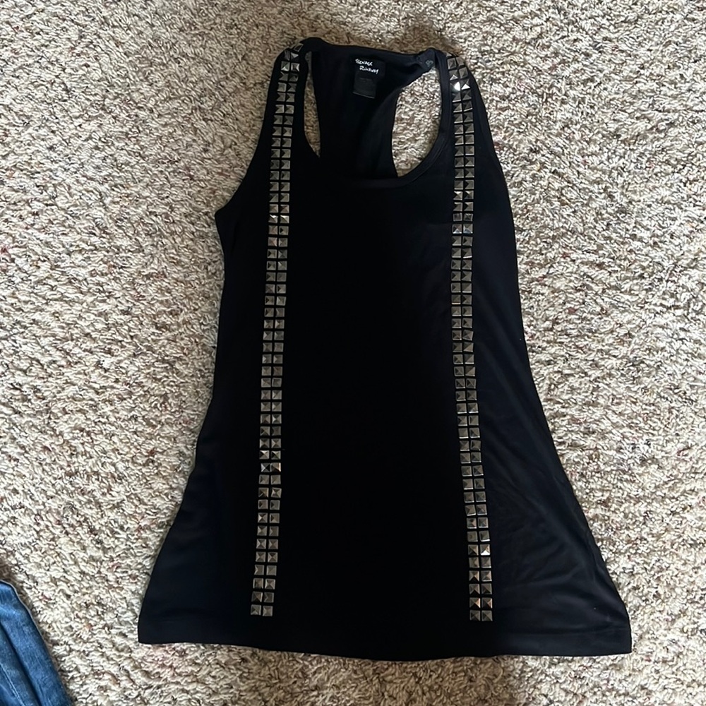 Tank top with studs
